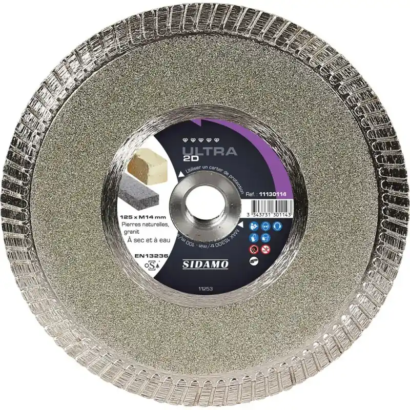 Commande En Gros Disque Diamant et Carbure à segment 125 mm ULTRA 2D SIDAMO 11130114