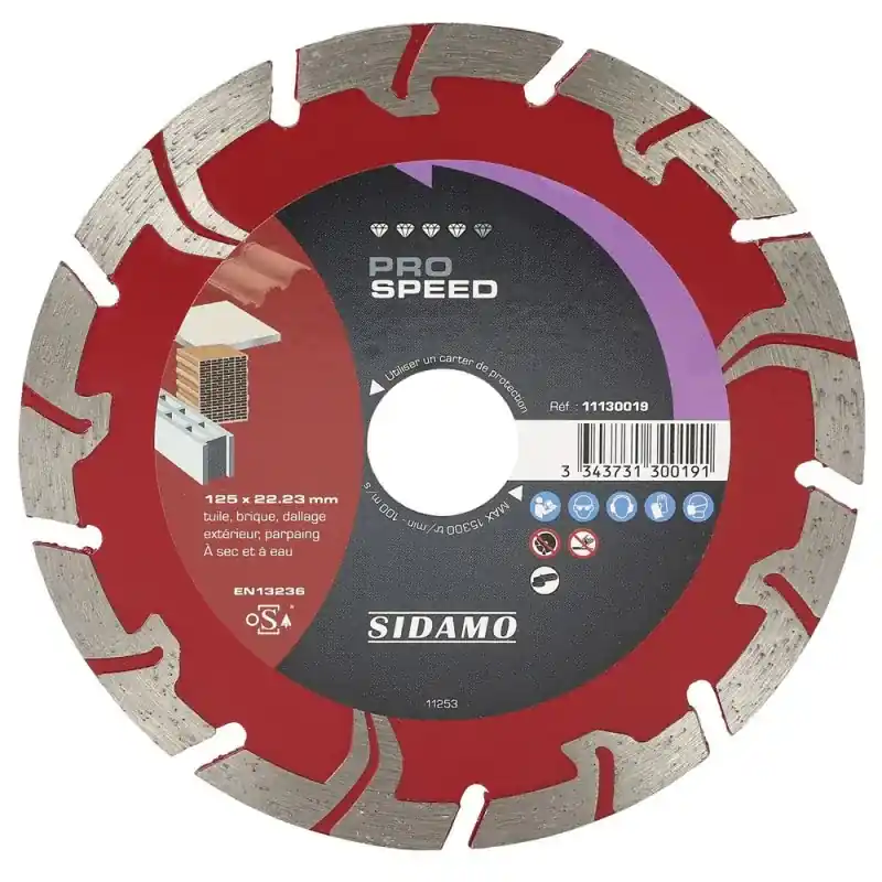 Disque Diamant à segment 125 mm PRO SPEED SIDAMO 11130019 Super Prix