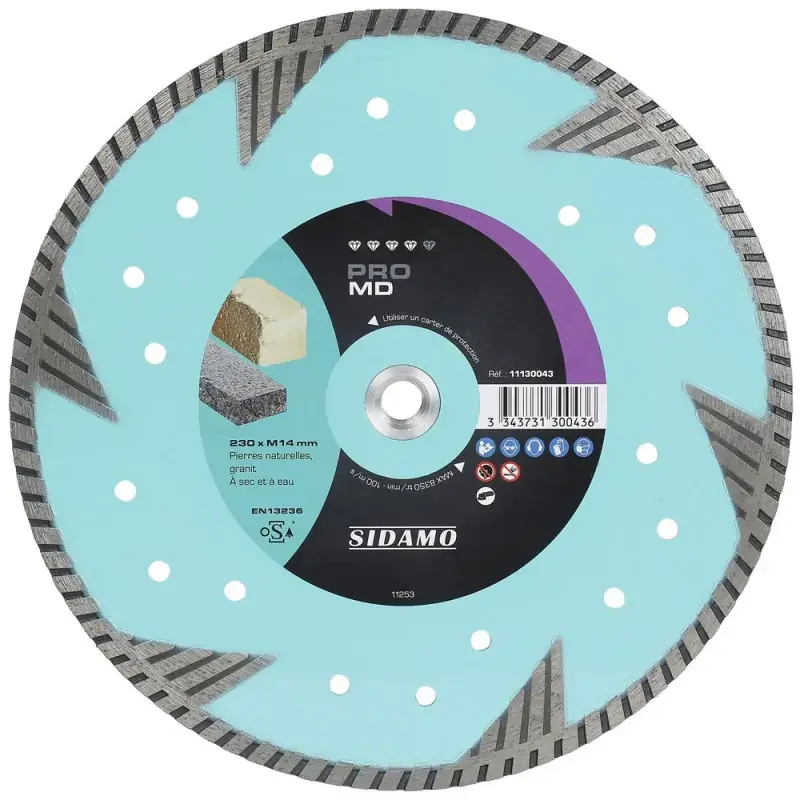 Disque Diamant et Carbure à segment 230 mm PRO MD SIDAMO 11130043 Jusqu'à Épuisement Des Stocks