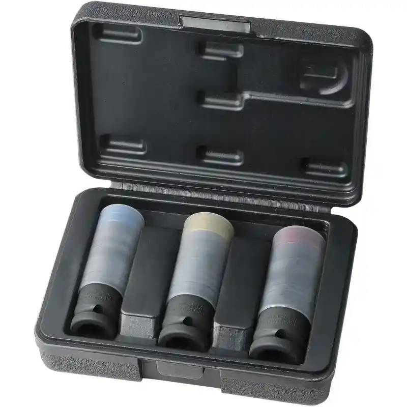 Populaire Coffret de 3 douilles à chocs 1/2" slim power pour jantes alu. KS TOOLS 515.0990