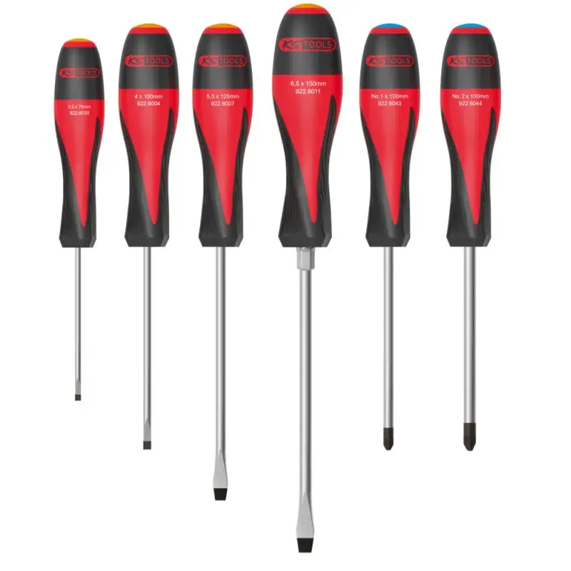 Jeu de 6 tournevis ULTIMATE, Fente - PZ KS TOOLS 922.6040 Nouveauté