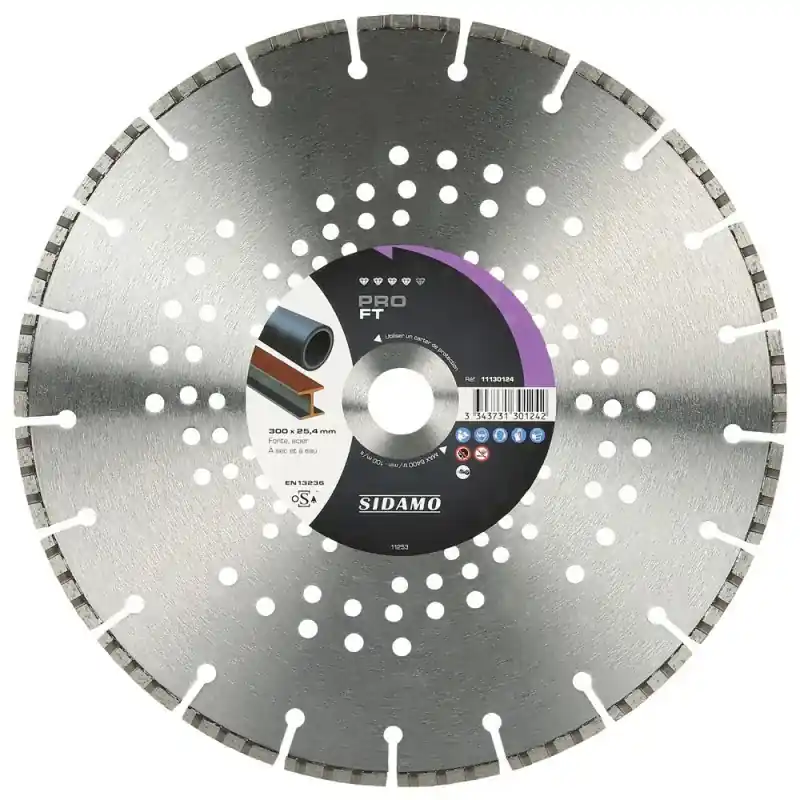 Quantité Limitée Disque Diamant et Carbure à segment PRO FT 300 mm Tronçonnage fonte SIDAMO 11130124