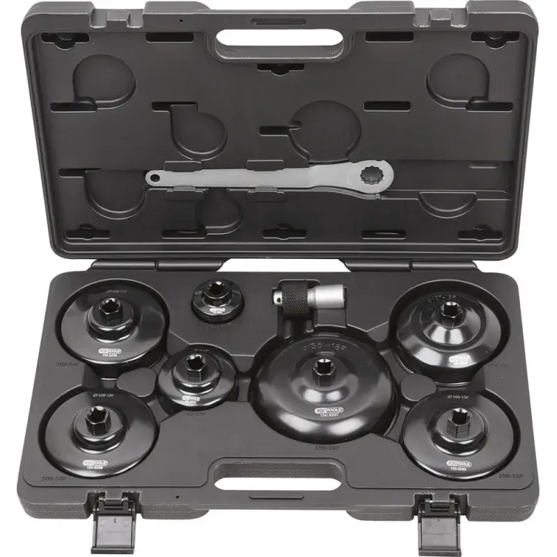 Coffret 9 pièces de cloches pour filtre à huile KS TOOLS 150.9290 Vente Directe