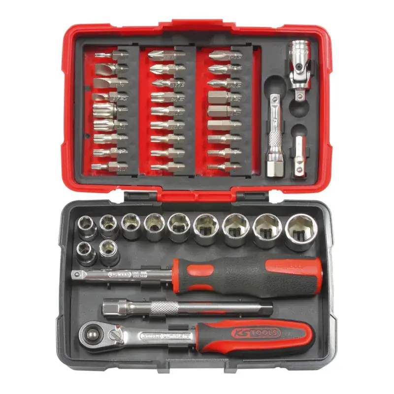 Coffret de douilles et accessoires ULTIMATE en pouces 1/4‘‘, 47 pièces KS TOOLS 922.0647 Prix Choc