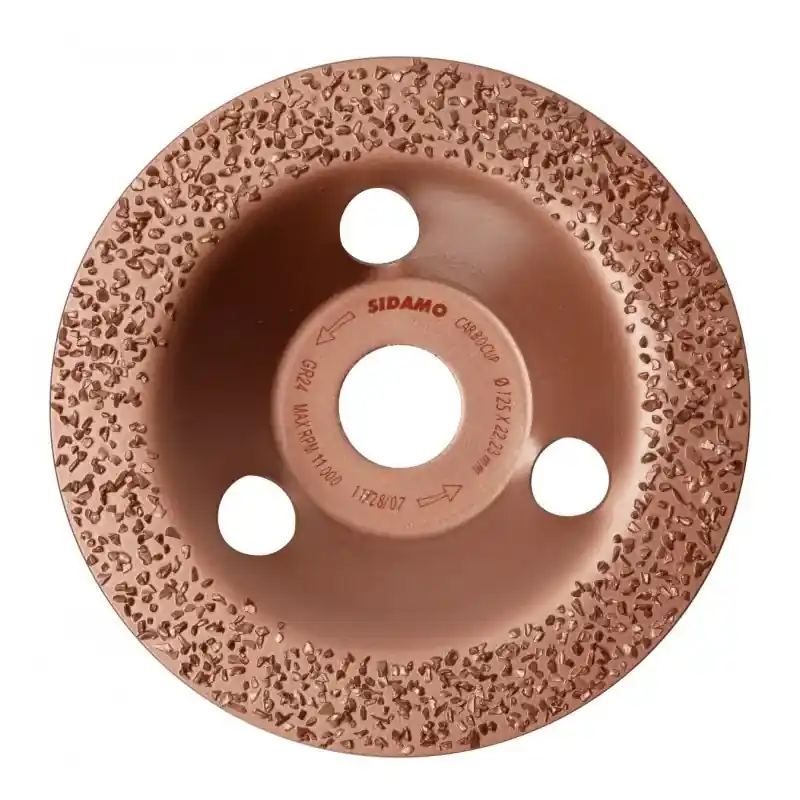 Plateaux à poncer carbure CARBOCUP PLAT 125 mm Grain 36 SIDAMO 10805013 Usine Directe