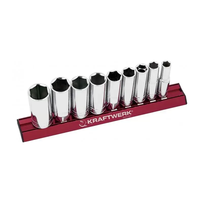 Jeu de 9 Douilles Longues en Pouce 6 Pans MAGALU 3/8" KRAFTWERK 201599 Prix Choc
