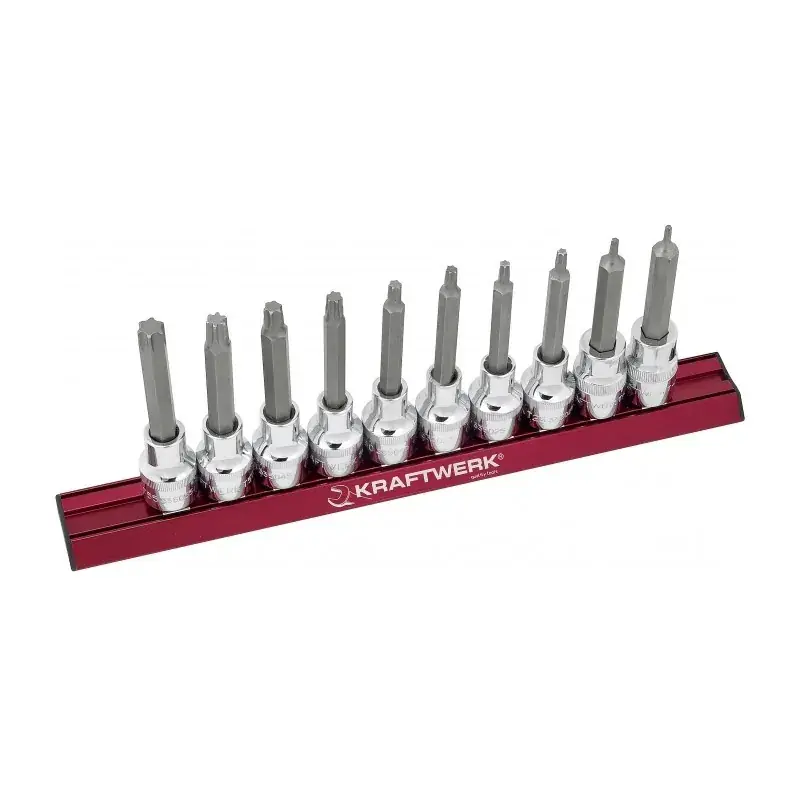 Commander Maintenant Jeu de 10 Douilles Torx longues MAGALU 1/2" KRAFTWERK 335099