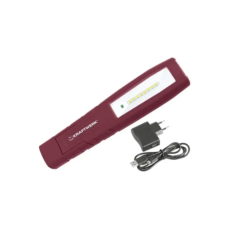 Lampe à accu rechargeable 8+1 LED SMD + 4 LED UV 3.7 V Li-Ion KRAFTWERK 32038 Usine Directe