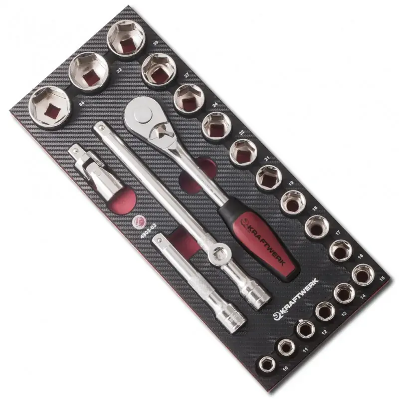 Module de douilles 1/2" EVA3 22 pièces KRAFTWERK 4903-03 Bon Plan