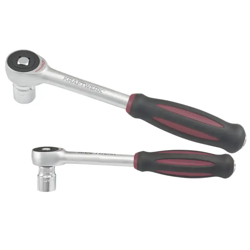 Cliquets réversibles à manche rotatif 1/2&Prime; + 1/4&Prime; KRAFTWERK 99038 Haute Qualité