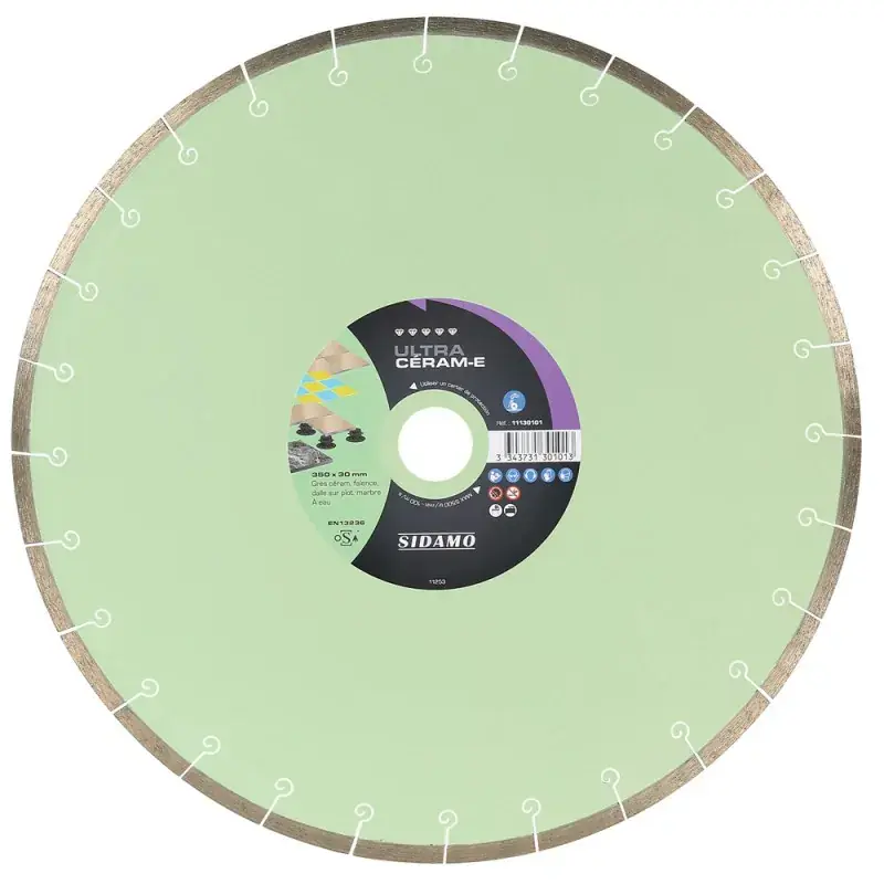 Disque Diamant et Carbure à couronne continue 350 mm ULTRA CERAM-E SIDAMO 11130101 Bon Marché