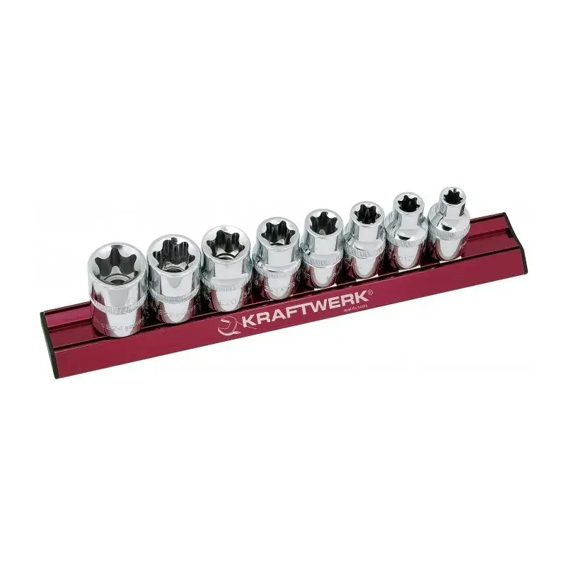 Jeu de 8 Douilles Torx Femelles MAGALU 1/2" KRAFTWERK 320099 Top Vente