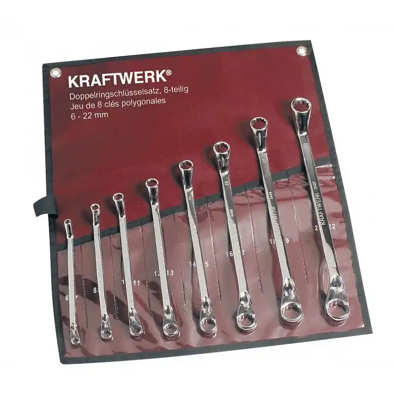 Jeu de 8 Clés polygonales contre-coudées KRAFTWERK 3497R Usine Directe