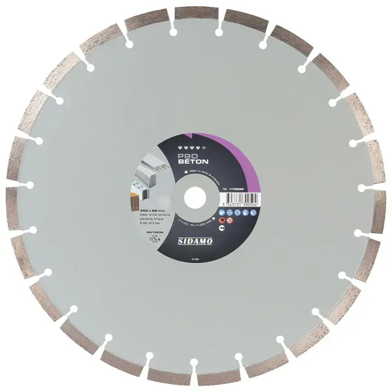 Nouvel Arrivage Grand Disque Diamant PRO BÉTON 350 mm SIDAMO 11130050