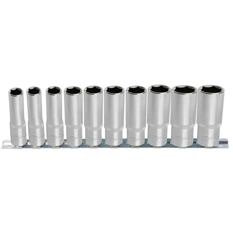 Meilleur Prix Jeu de 10 douilles longues 6 pans 1/2’’ ULTIMATE sur rail KS TOOLS 922.1263