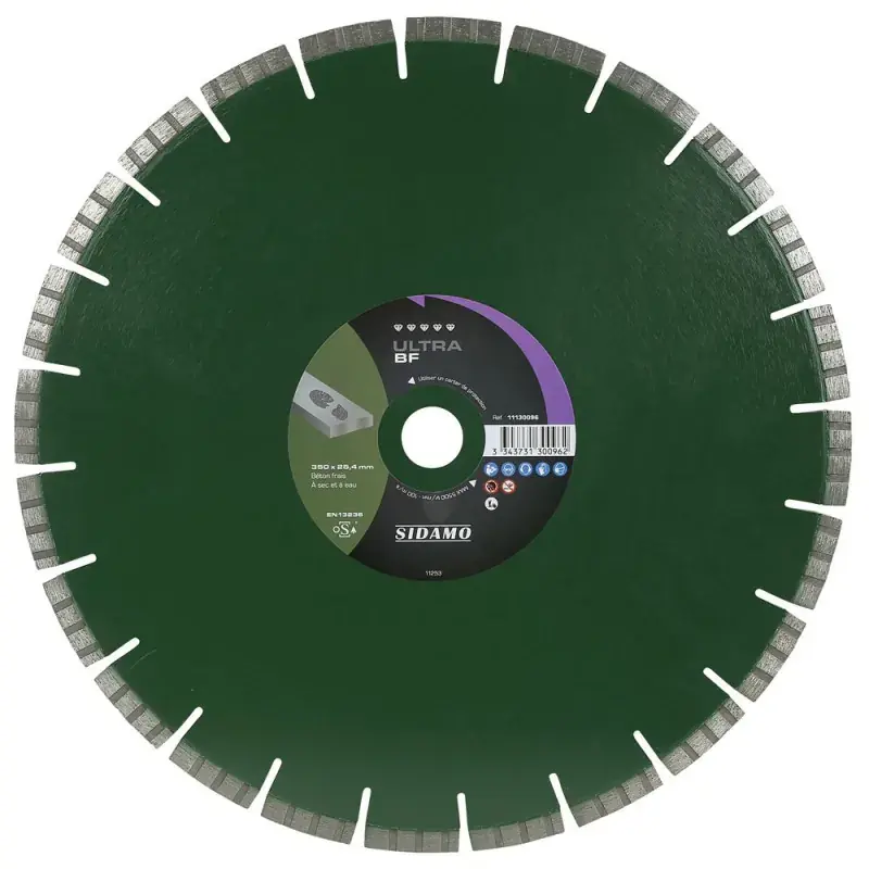 Disque diamant à segment 350 mm ULTRA BF SIDAMO 11130096 Haute Qualité