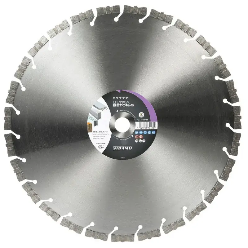 Prix Réduit Grand Disque Diamant ULTRA BETON-S 400 mm SIDAMO 11130109