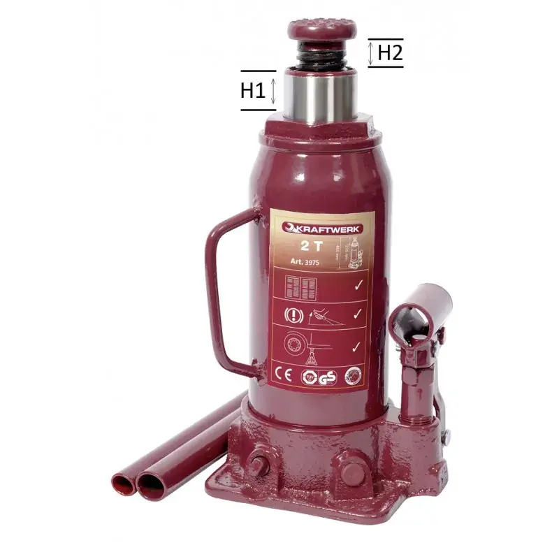 Cric bouteille hydraulique 2 T KRAFTWERK 3975 Achetez Aujourd&rsquo;hui