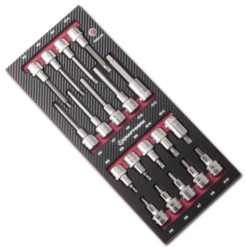 Module de douilles-embouts 1/2&Prime; EVA3 19 pièces KRAFTWERK 4903-04 Top Vente