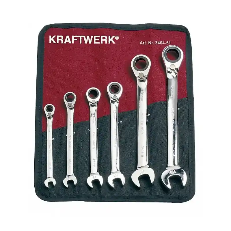 Trousse de 6 Clés à Cliquet Reversibles ClicKraft KRAFTWERK 3404-51 Paiement Sécurisé