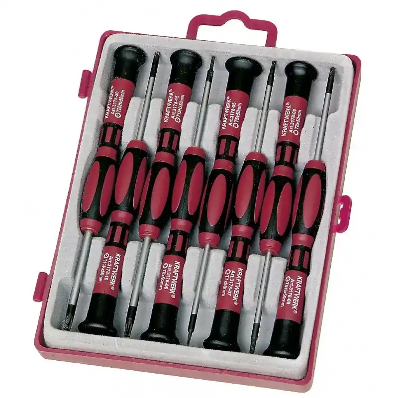 Soldes Jeu de 8 tournevis d‘horloger Torx ergokraft KRAFTWERK 3178
