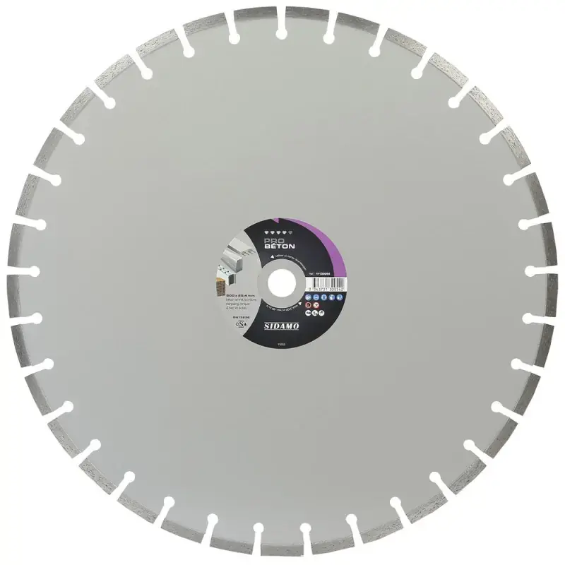 Grand Disque Diamant PRO BETON 500 mm SIDAMO 11130054 Promotion Saisonnière