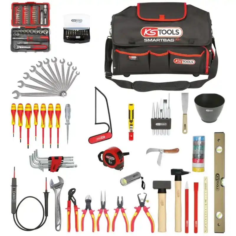 Vente Directe Composition d‘outils électricien en sac smartbag XL 137 pièces KS TOOLS 117.0138