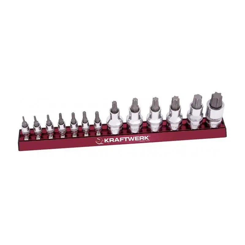 Authentique Jeu de 13 Douilles Torx MAGALU 1/4" et 1/2" KRAFTWERK 99045