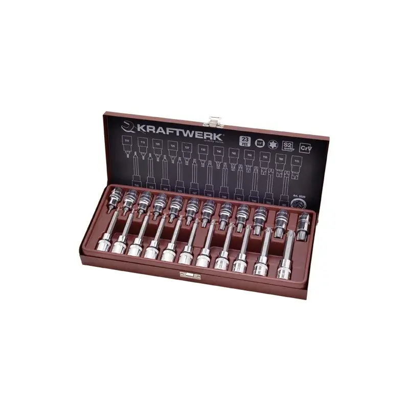 Coffret de douille-embouts Torx 1/2&Prime; 23 pièces Kraftwerk 2025 Acheter Direct