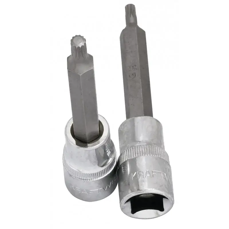 Douille-embout à denture multiple XZN longue 1/2&Prime; 100 mm KRAFTWERK Top Vente
