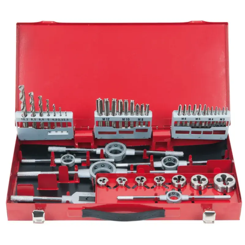 Soldes Coffret de jeux de tarauds, filières et forets 44 Pièces KS TOOLS 331.0644