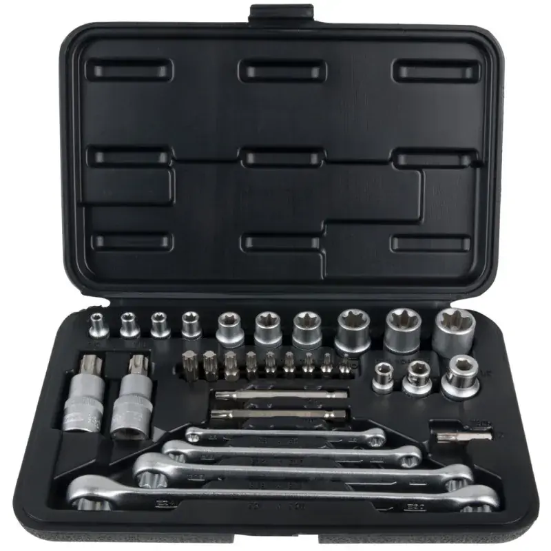 Produit De Marque Coffret de douilles et douilles tournevis ULTIMATE 1/4‘‘ - 3/8‘‘ - 1/2‘‘ TORX - 31 pcs KS TOOLS 922.4302