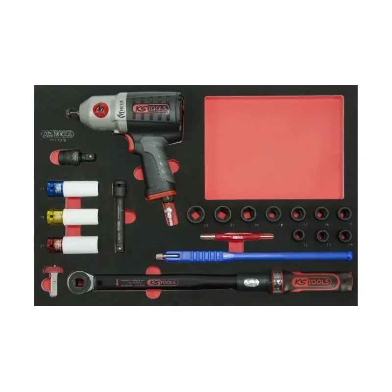 Module de douilles et clé à chocs 1/2", 19 pièces KS TOOLS - 711.1019 Prix Choc