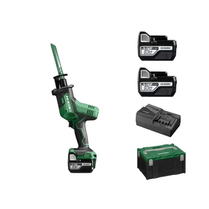 Remise Scie sabre 18V 50mm 5.0Ah compact - Avec 2 batteries et chargeur HIKOKI - CR18DAWPZ