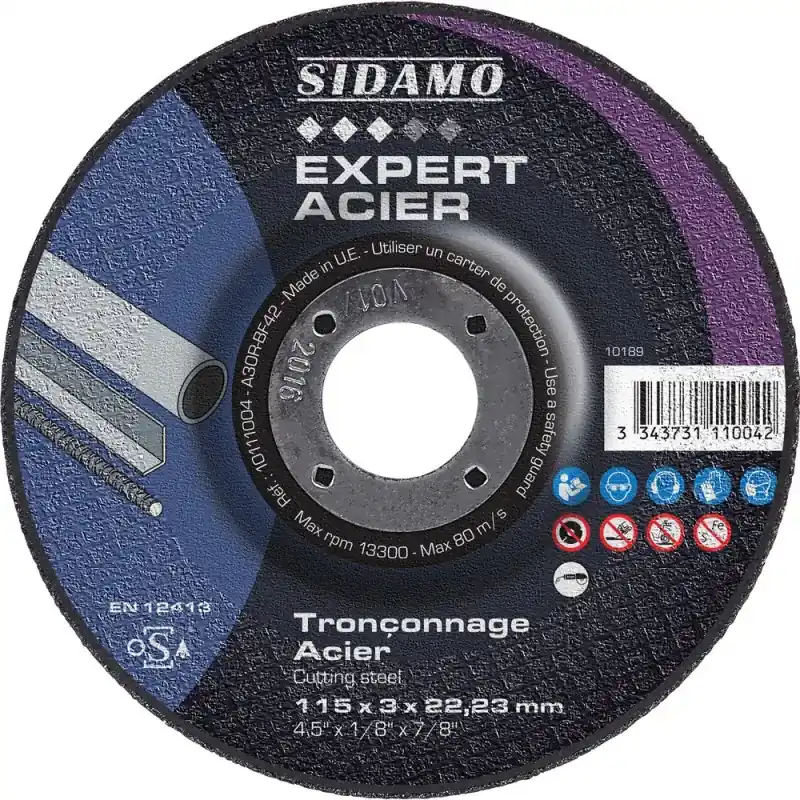 Dernier Modèle Lot de 5 disques EXPERT ACIER 115mm – SIDAMO 10111004/5