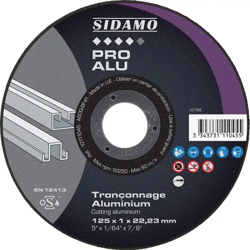 Commander Vite Lot de 5 disques PRO ALU 125mm Ales22.23mm Ep 1mm – SIDAMO 10111045/5