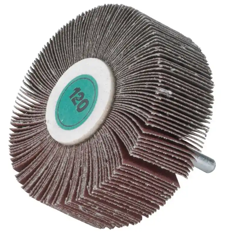 Boîte de 10 roues à lamelles corindon sur tige de 6 Ø50mm Ep30mm Grain 60 à 120 - SIDAMO Meilleur Prix