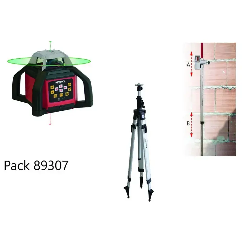 Jusqu'à Épuisement Des Stocks Pack Pro BRAVO LASER ROTATIVO HV4 Green - METRICA 89307