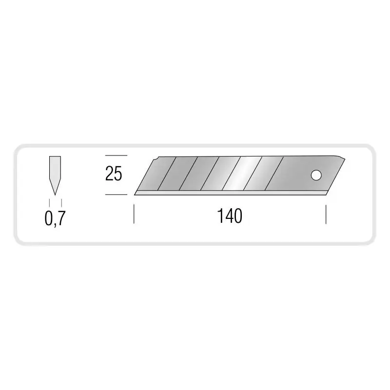 Dernière Chance 10 lames de rechange pour cutter 25mm – METRICA 49048