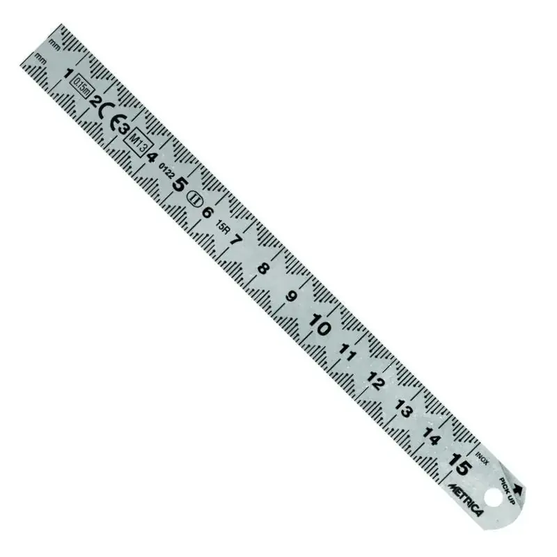 Réglet inox avec lecture facilitée 15mm L150 à 200mm – METRICA Soldes