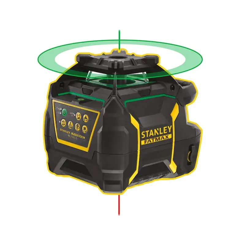 Pack niveau laser rotatif FatMax RL750LG Li-Ion vert portée 80m - STANLEY 77223-1 Produit De Marque