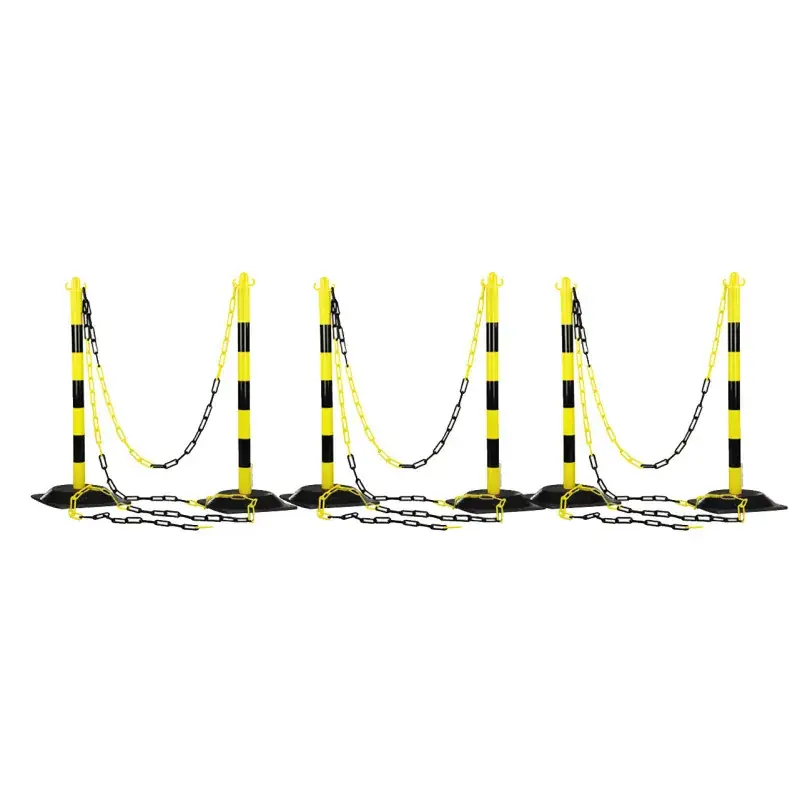 Acheter Direct Kit délimitation zone de travail (6 poteaux + 25m de chaîne) KS TOOLS 112.1430