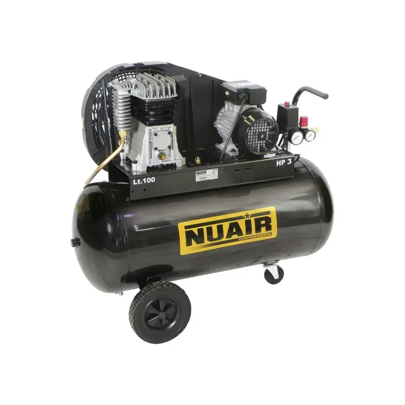 Compresseur d‘air à piston B2800B/100CM3, 3 CV, 100L, pression 10 bar NUAIR 142310NU Dernier Modèle