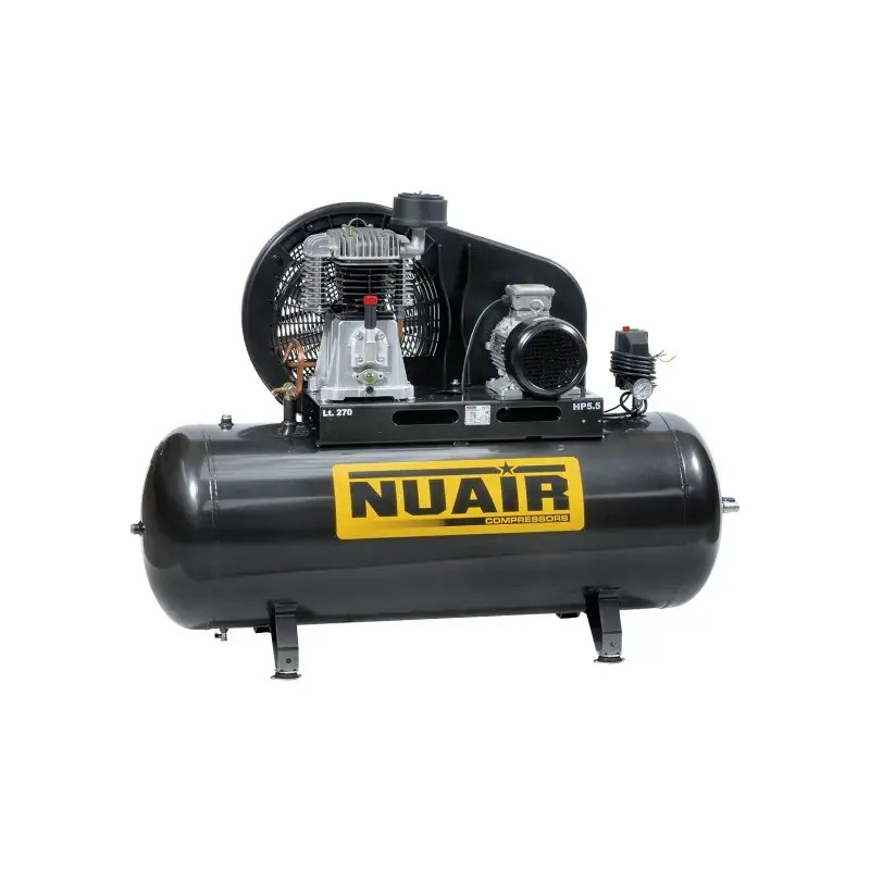 Compresseur d‘air à piston 5,5 CV, 270 L, Tête NB5, 400 V tri NUAIR 173003NU Remise