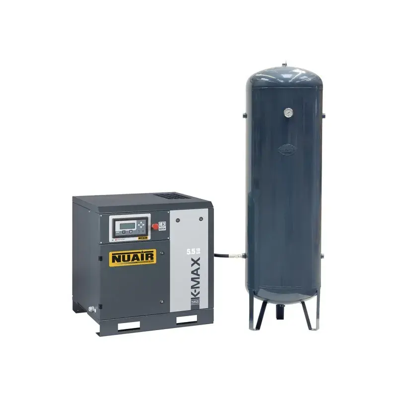Expédié Aujourd'hui Compresseur d‘air à vis 15 CV, 500 L, 400 V tri, 10 bar NUAIR 251610CNU