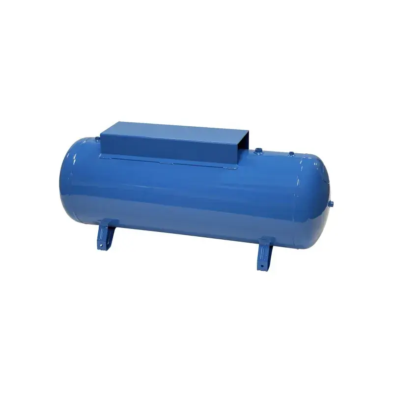 Réservoir horizontal 200 L, 11 bar en acier carbone avec plaque support, équipé NUAIR 429020011E Livraison Express