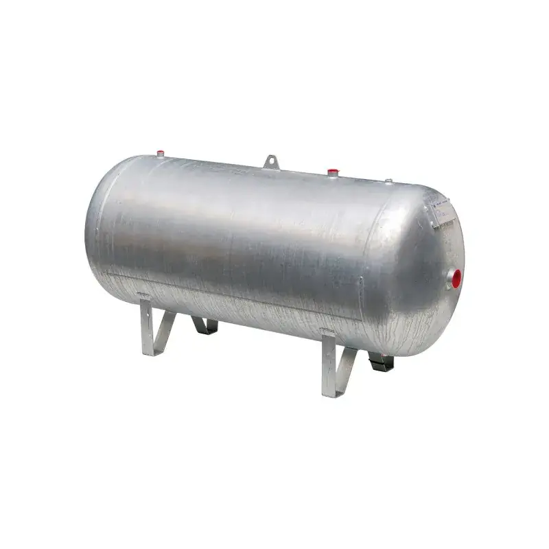 Réservoir d‘air horizontal 710 L, 11 bar, en acier galvanisé à chaud, équipé NUAIR 42171011HE Achat Immédiat