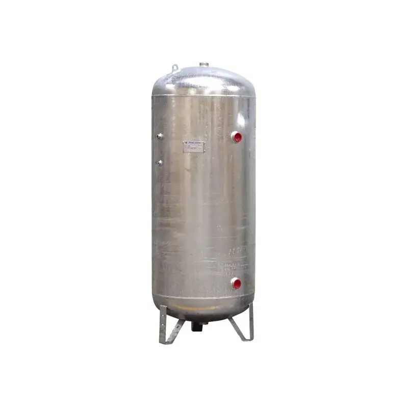 Authentique Réservoir d‘air vertical 1500 L, 15 bar, en acier galvanisé à chaud, équipé NUAIR 424150015E