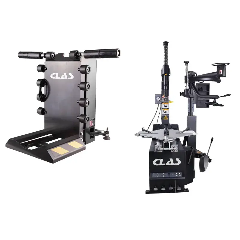 Pack démonte pneus automatique 10"-24" 2 vitesses 400V + Lève roue charge max. 70kg - CLAS DM 0501 Dernier Modèle
