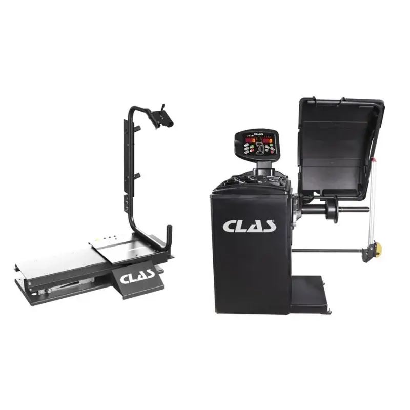 Commande En Gros Pack équilibreuse à roues 28‘‘ 3D automatique 230V EQ 2100 + Lève roue semi-automatique EQ 0000 - CLAS EQ 0021